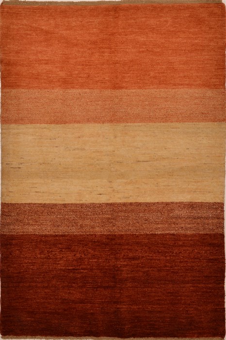 Gabbeh Orange Hand Knotted 42 X 62 Area Rug 100-15206 Image 0