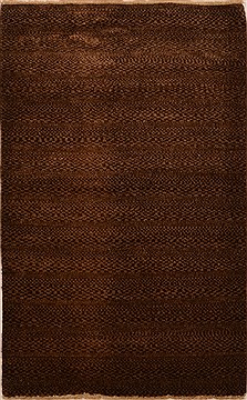 Pakistani Gabbeh Brown Rectangle 3x5 ft Wool Carpet 15213