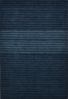 Indo-Nepal Blue Hand Loomed 4'1" X 6'0"  Area Rug 100-15237