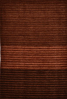 Indo-Nepal Brown Hand Loomed 4'1" X 6'0"  Area Rug 100-15257