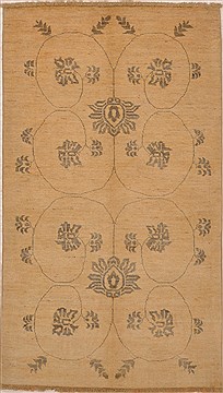 Chobi Beige Hand Knotted 3'1" X 5'4"  Area Rug 100-15303