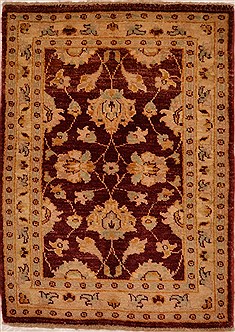 Afghan Chobi Red Rectangle 2x3 ft Wool Carpet 15348