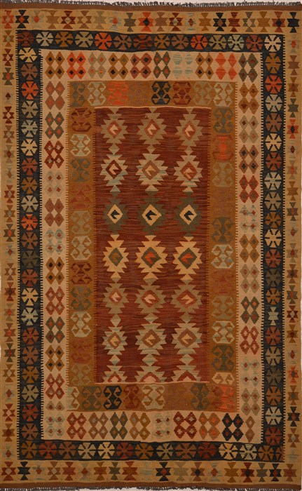 Kilim Beige Flat Woven 52 X 82 Area Rug 100-15462 Image 0
