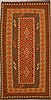 Kilim Red Runner Flat Woven 3'6" X 6'7"  Area Rug 100-15478