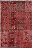 Patchwork Purple Hand Knotted 40 X 511  Area Rug 100-15511 Thumb 0