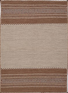 Indian Modern White Rectangle 4x6 ft Wool Carpet 15517
