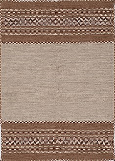 Indian Kilim Beige Rectangle 4x6 ft Wool Carpet 15520
