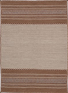 Kilim Brown Flat Woven 4'6" X 6'6"  Area Rug 100-15532