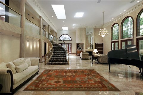 Kilim Green Flat Woven 67 X 98  Area Rug 100-15575 Image 1