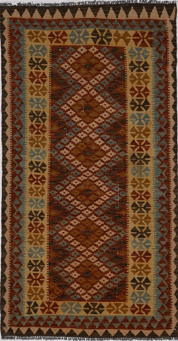 Kilim Multicolor Hand Knotted 33 X 64  Area Rug 100-15578 Image 0