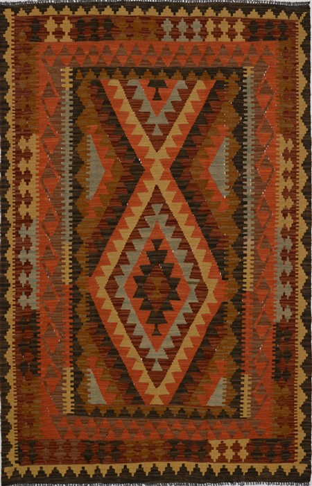 Kilim Orange Flat Woven 43 X 68  Area Rug 100-15582 Image 0