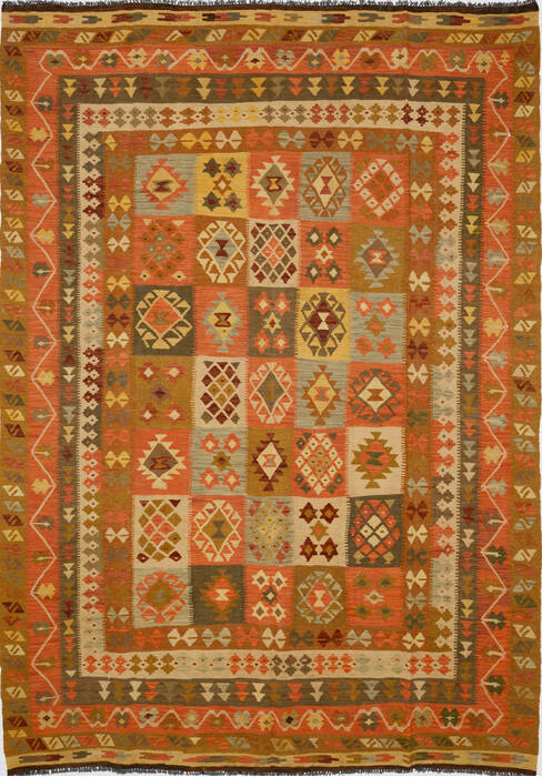 Kilim Multicolor Flat Woven 68 X 97  Area Rug 100-15589 Image 0