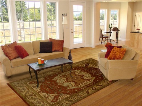 Heriz Yellow Hand Knotted 711 X 910  Area Rug 100-15591 Image 4