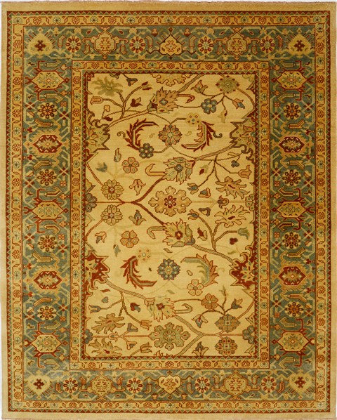 Heriz Beige Hand Knotted 81 X 911  Area Rug 100-15594 Image 0
