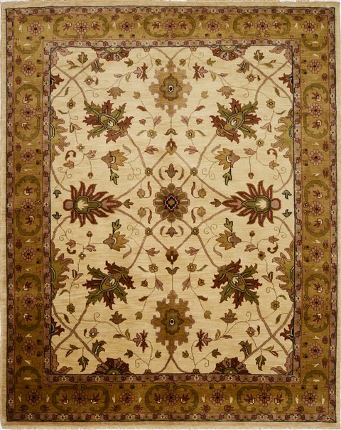 Heriz White Hand Knotted 80 X 101  Area Rug 100-15595 Image 0