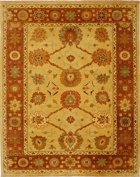 Ziegler Yellow Hand Knotted 710 X 911 Area Rug 100-15597 Image 0