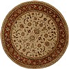 Chobi White Round Hand Knotted 81 X 81  Area Rug 100-15602 Thumb 0