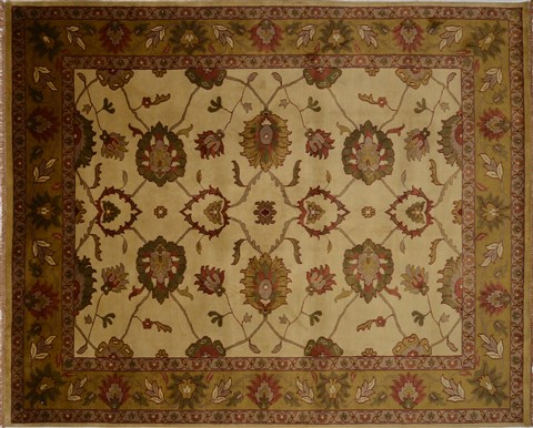 Jaipur Beige Hand Knotted 81 X 910  Area Rug 100-15612 Image 0
