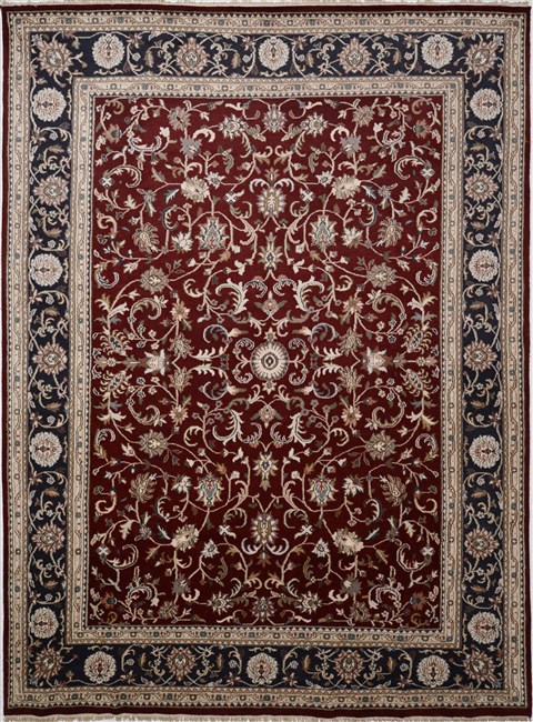 Kashan Red Hand Knotted 92 X 123  Area Rug 100-15617 Image 0