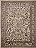 Kashan White Hand Knotted 91 X 120  Area Rug 100-15623 Thumb 0
