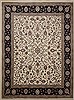 Kashan White Hand Knotted 91 X 120  Area Rug 100-15624 Thumb 0