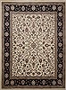Kashan White Hand Knotted 91 X 120 Area Rug 100-15624 Thumb 0