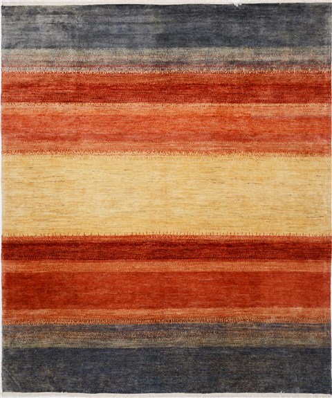 Gabbeh Red Hand Knotted 83 X 910  Area Rug 100-15625 Image 0