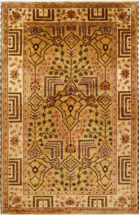 Jaipur Yellow Hand Knotted 511 X 93  Area Rug 100-15633 Image 0