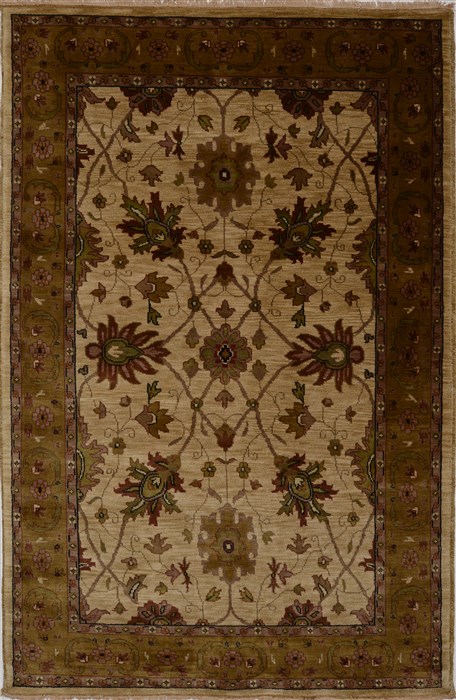 Jaipur Green Hand Knotted 510 X 811  Area Rug 100-15636 Image 0
