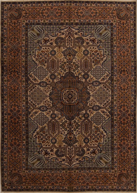 Najaf-abad Beige Hand Knotted 99 X 136  Area Rug 251-15648 Image 0