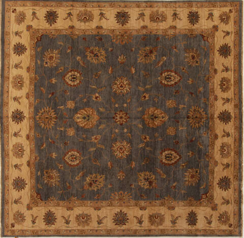 Ziegler Blue Square Hand Knotted 100 X 101  Area Rug 251-15650 Image 0