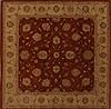 Ziegler Red Square Hand Knotted 100 X 100  Area Rug 251-15654 Thumb 0