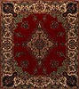 Tabriz Red Square Hand Knotted 116 X 128  Area Rug 251-15657 Thumb 0