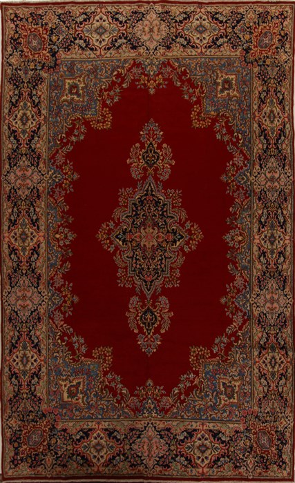 Kerman Red Hand Knotted 98 X 160  Area Rug 251-15659 Image 0