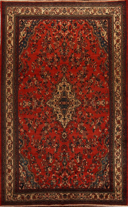 Hamedan Red Hand Knotted 106 X 175  Area Rug 251-15660 Image 0
