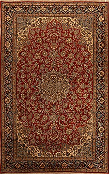 Persian Kashmar Red Rectangle 11x16 ft Wool Carpet 15661