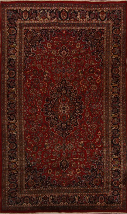 Mashad Red Hand Knotted 97 X 161  Area Rug 251-15662 Image 0