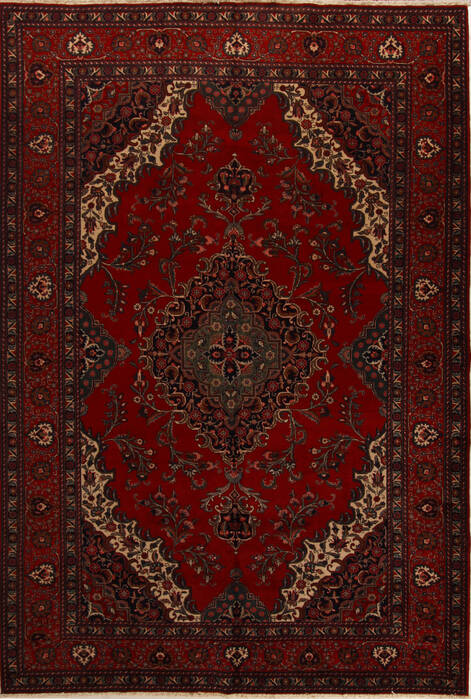 Tabriz Red Hand Knotted 103 X 158  Area Rug 251-15665 Image 0