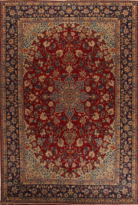 Viss Red Hand Knotted 102 X 152  Area Rug 251-15668 Image 0