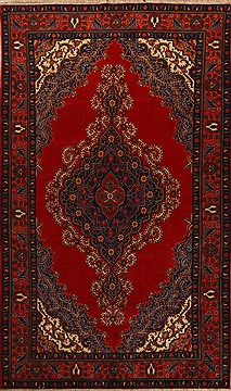 Persian Tabriz Red Rectangle 11x16 ft Wool Carpet 15674