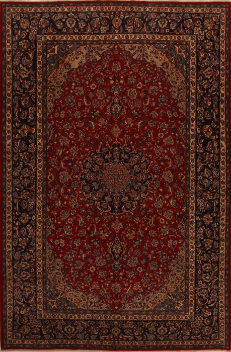 Najaf-abad Red Hand Knotted 96 X 1411  Area Rug 251-15675 Image 0