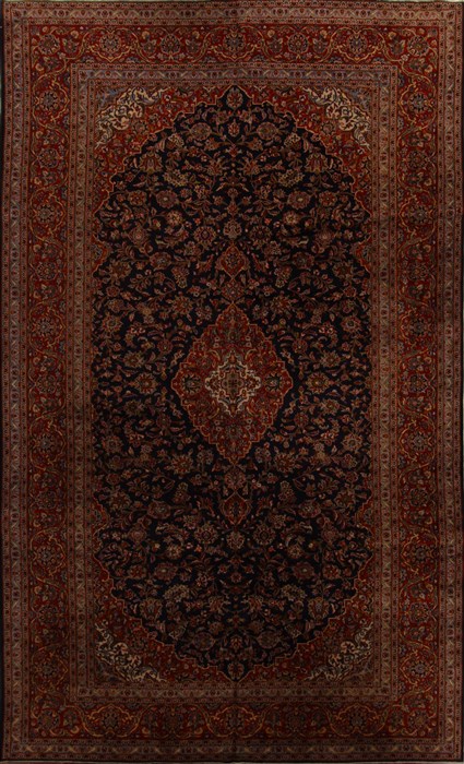 Ardakan Blue Hand Knotted 910 X 163  Area Rug 251-15680 Image 0