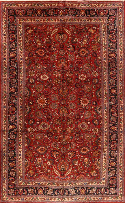 Mashad Red Hand Knotted 911 X 163  Area Rug 251-15690 Image 0