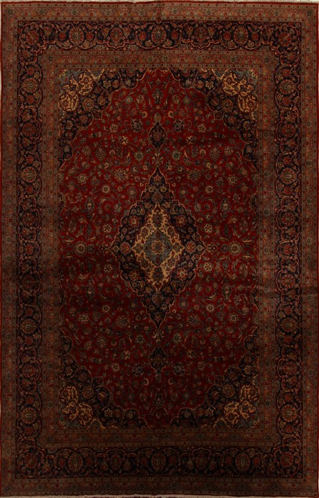 Kashan Red Hand Knotted 100 X 156  Area Rug 251-15694 Image 0