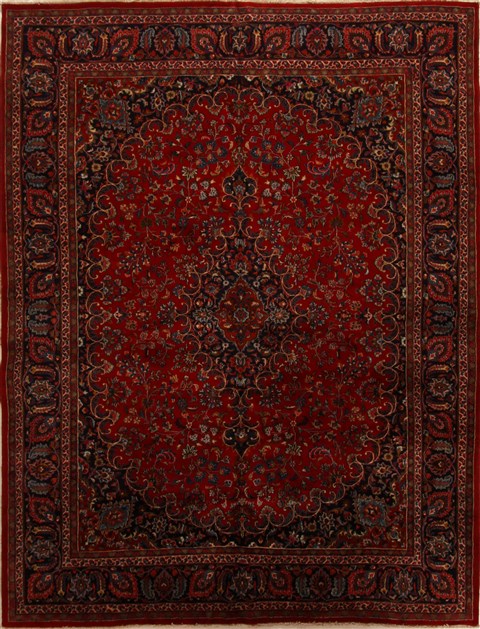 Khorasan Red Hand Knotted 98 X 128  Area Rug 251-15696 Image 0