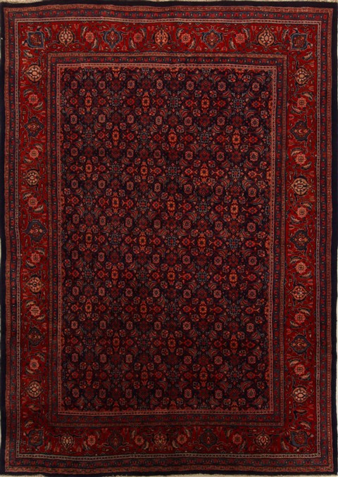 Mahal Blue Hand Knotted 810 X 126  Area Rug 251-15700 Image 0