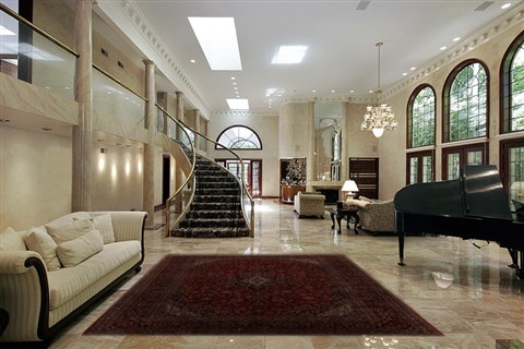 Kashan Red Hand Knotted 99 X 128  Area Rug 251-15703 Image 1