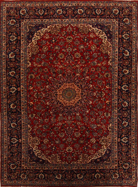 Najaf-abad Red Hand Knotted 98 X 138  Area Rug 251-15706 Image 0