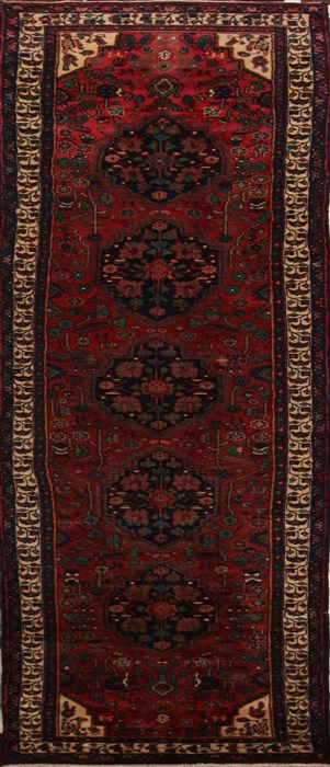 Heriz Red Runner Hand Knotted 33 X 169  Area Rug 251-15714 Image 0