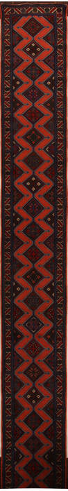 Zanjan Purple Runner Hand Knotted 24 X 198  Area Rug 251-15720 Image 0